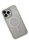 Apple iPhone 15 Pro Max Kılıf Room Magneticsafe Silikon - Su Yeşili