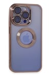 Apple iPhone 15 Pro Max Kılıf Slot Silikon - Rose Gold