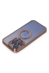 Apple iPhone 15 Pro Max Kılıf Slot Silikon - Rose Gold