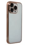 Apple iPhone 15 Pro Max Lensli Silikon - Çöl Titanyum