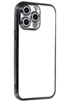 Apple iPhone 15 Pro Max Lensli Silikon - Siyah