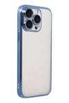 Apple iPhone 15 Pro Max Lensli Silikon - Açık Mavi