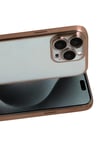 Apple iPhone 15 Pro Max Lensli Silikon - Çöl Titanyum