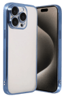 Apple iPhone 15 Pro Max Lensli Silikon - Açık Mavi