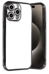 Apple iPhone 15 Pro Max Lensli Silikon - Siyah
