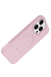 Apple iPhone 15 Pro Max Regal Magsafe Standlı Kapak - Açık Pembe