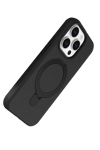 Apple iPhone 15 Pro Max Regal Magsafe Standlı Kapak - Siyah