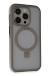 Apple iPhone 15 Pro Max Zorda Airbag Magsafe Standlı Kapak - Titan Gri