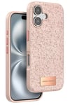 Apple iPhone 16 Bright Simli Kapak - Pembe