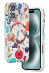 Apple iPhone 16 Flower Series Magsafe Kapak - Beyaz