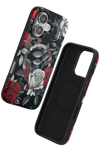 Apple iPhone 16 Flower Series Magsafe Kapak - Siyah