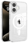 Apple iPhone 16 Gleam PC Sert Magsafe Kılıf - Şeffaf