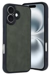 Apple iPhone 16 Kılıf Aras Deri Kapak - Koyu Yeşil