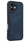 Apple iPhone 16 Kılıf Aras Deri Kapak - Lacivert