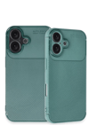 Apple iPhone 16 Kılıf Auto Focus Karbon Kapak - Koyu Yeşil
