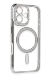 Apple iPhone 16 Kılıf Joke Simli Magneticsafe Kılıf - Gümüş