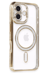 Apple iPhone 16 Kılıf Joke Simli Magneticsafe Kılıf - Gold