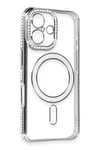 Apple iPhone 16 Kılıf Joke Simli Magneticsafe Kılıf - Gri