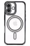 Apple iPhone 16 Kılıf Joke Simli Magneticsafe Kılıf - Siyah