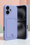 Apple iPhone 16 Kılıf Kelvin Kartvizitli Silikon - Bordo