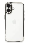 Apple iPhone 16 Kılıf Lensli Silikon - Gümüş