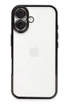 Apple iPhone 16 Kılıf Lensli Silikon - Siyah