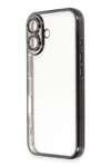 Apple iPhone 16 Kılıf Lensli Silikon - Siyah