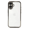 Apple iPhone 16 Kılıf Lensli Silikon - Titanyum Gri