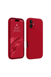 Apple iPhone 16 Plus Kılıf First Silikon - Kırmızı