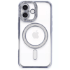 Apple iPhone 16 Plus Kılıf Joke Simli Magneticsafe Kılıf - Mavi