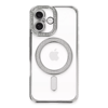 Apple iPhone 16 Plus Kılıf Joke Simli Magneticsafe Kılıf - Gümüş