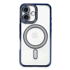 Apple iPhone 16 Plus Kılıf Joke Simli Magneticsafe Kılıf - Lacivert