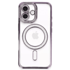 Apple iPhone 16 Plus Kılıf Joke Simli Magneticsafe Kılıf - Derin Mor