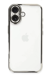 Apple iPhone 16 Plus Kılıf Lensli Silikon - Gümüş