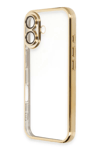 Apple iPhone 16 Plus Kılıf Lensli Silikon - Gold