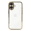 Apple iPhone 16 Plus Kılıf Lensli Silikon - Gold