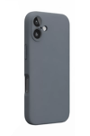 Apple iPhone 16 Plus Kılıf Nano içi Kadife Silikon - Gri