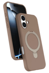 Apple iPhone 16 Plus Regal Magsafe Standlı Kapak - Çöl Titanyum