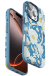 Apple iPhone 16 Pro Flower Series Magsafe Kapak - Mavi