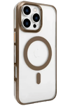 Apple iPhone 16 Pro Gleam PC Sert Magsafe Kılıf - Kahverengi