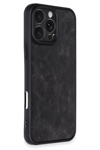 Apple iPhone 16 Pro Kılıf Aras Deri Kapak - Siyah