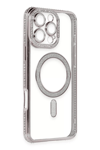 Apple iPhone 16 Pro Kılıf Joke Simli Magneticsafe Kılıf - Pembe