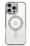 Apple iPhone 16 Pro Kılıf Joke Simli Magneticsafe Kılıf - Gümüş