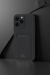 Apple iPhone 16 Pro Kılıf Kelvin Kartvizitli Silikon - Derin Mor