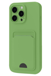 Apple iPhone 16 Pro Kılıf Kelvin Kartvizitli Silikon - Açık Yeşil
