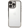 Apple iPhone 16 Pro Kılıf Lensli Silikon - Titanyum Gri
