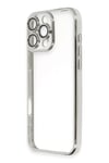 Apple iPhone 16 Pro Kılıf Lensli Silikon - Gümüş