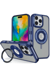 Apple iPhone 16 Pro Max Banza Magsafe Standlı Kapak - Lacivert