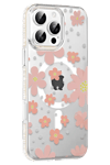 Apple iPhone 16 Pro Max Floral Magsafe Kapak - Pembe