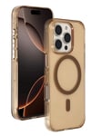 Apple iPhone 16 Pro Max Gleam PC Sert Magsafe Kılıf - Şeffaf-Gold